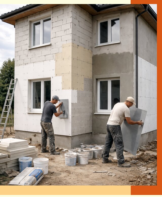 Утепление дома из газобетона в Волжском от 4255 руб./м² — заказать у ТепломастерВлж